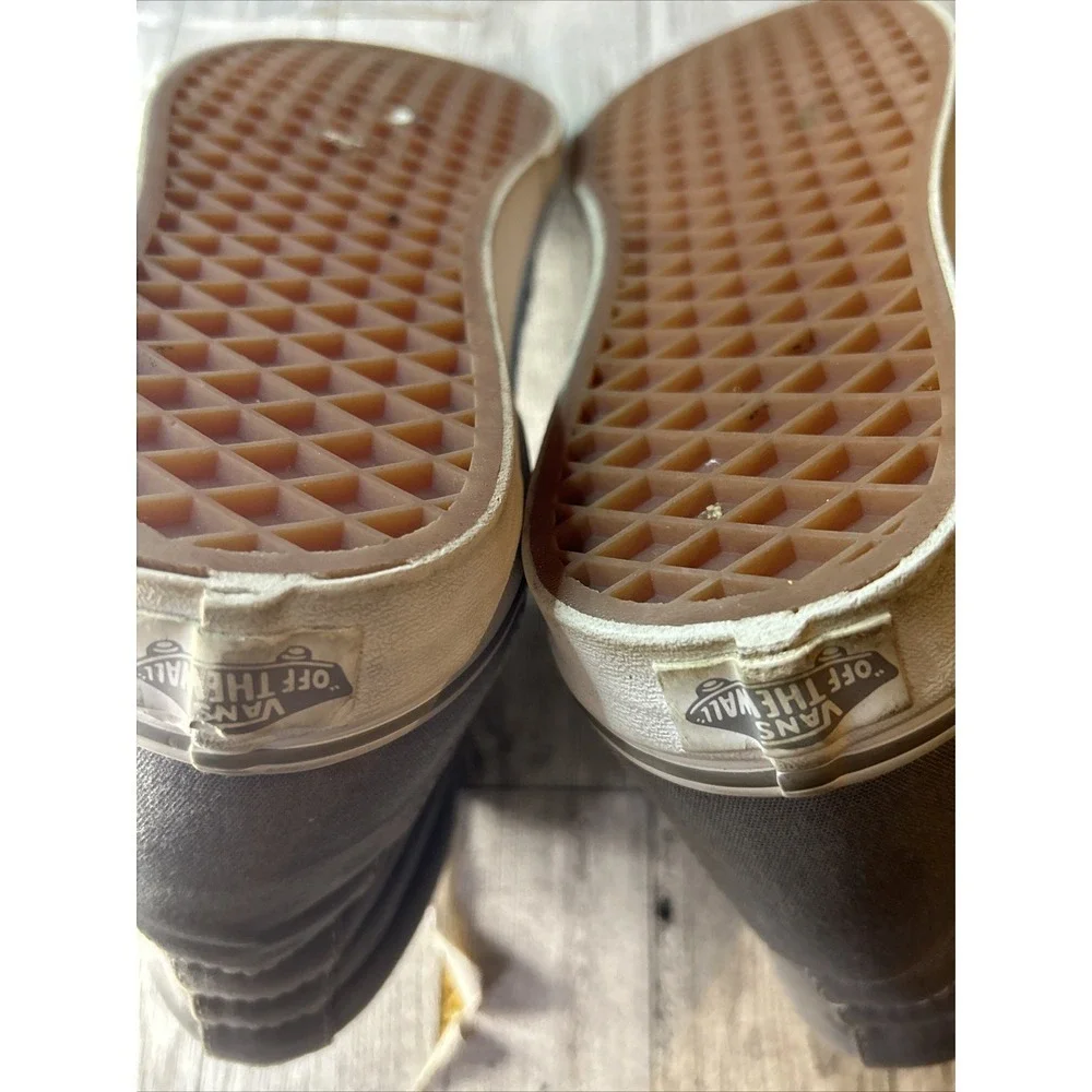 Vans Off The Wall‎ Gray High-Top Sneakers  Skate Shoes  Mens 8.0 Women's 9.5